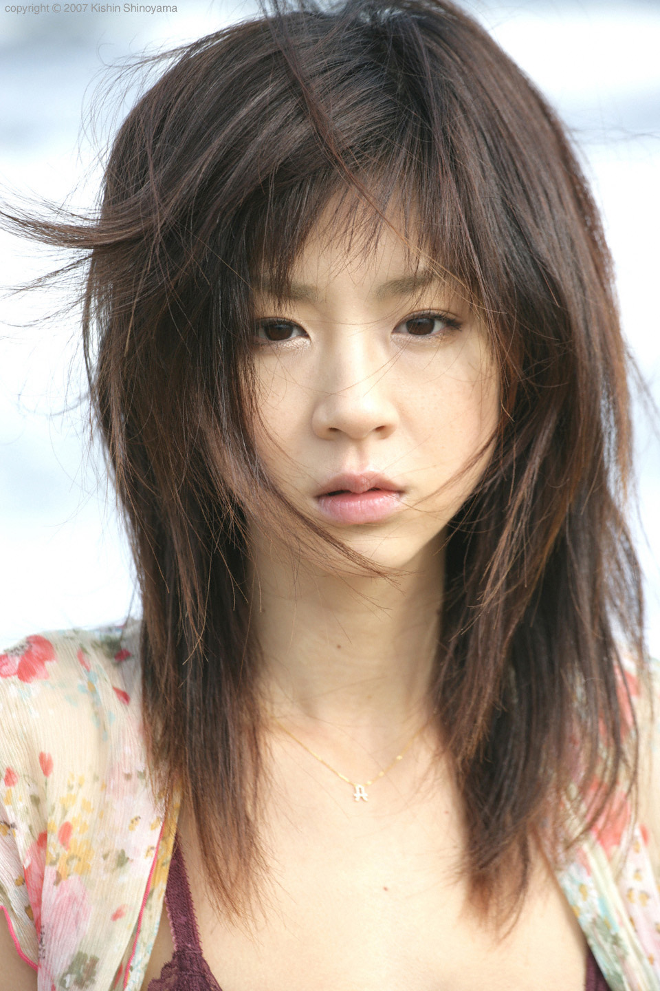 hoshino aki, highres, photo (medium), bra, lingerie, open clothes, open robe, robe, s book, see-through clothes, underwear