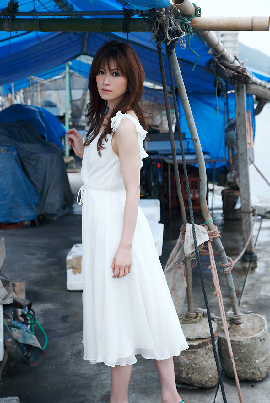 hatano hiroko, natsu no owari no tabi, highres, photo (medium), tagme, dress