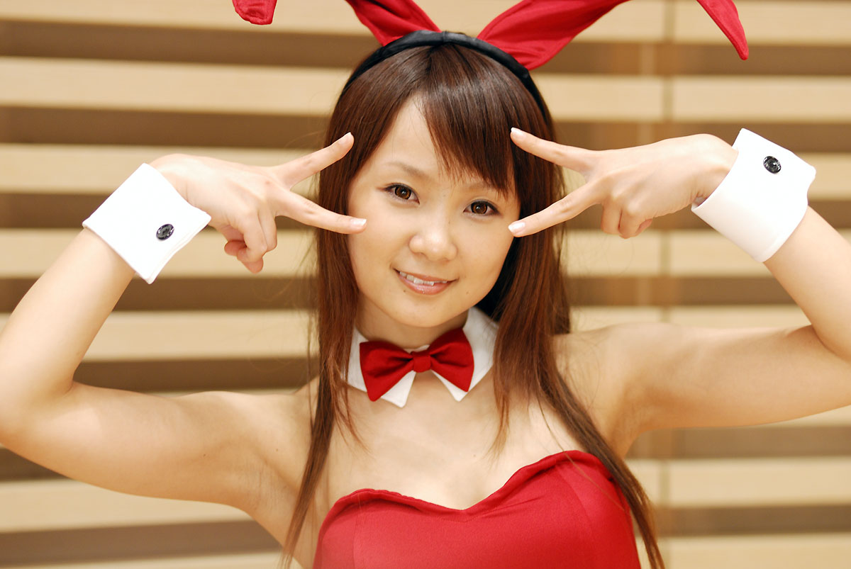 hiromichi, asahina mikuru, suzumiya haruhi no yuuutsu, photo (medium), animal ears, collar, cosplay, leotard, rabbit ears