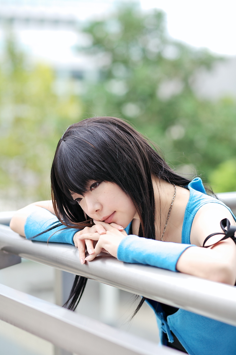 rinoa heartilly, final fantasy, final fantasy viii, ibara, highres, photo (medium), cosplay, sweater coat, tank top, wristband