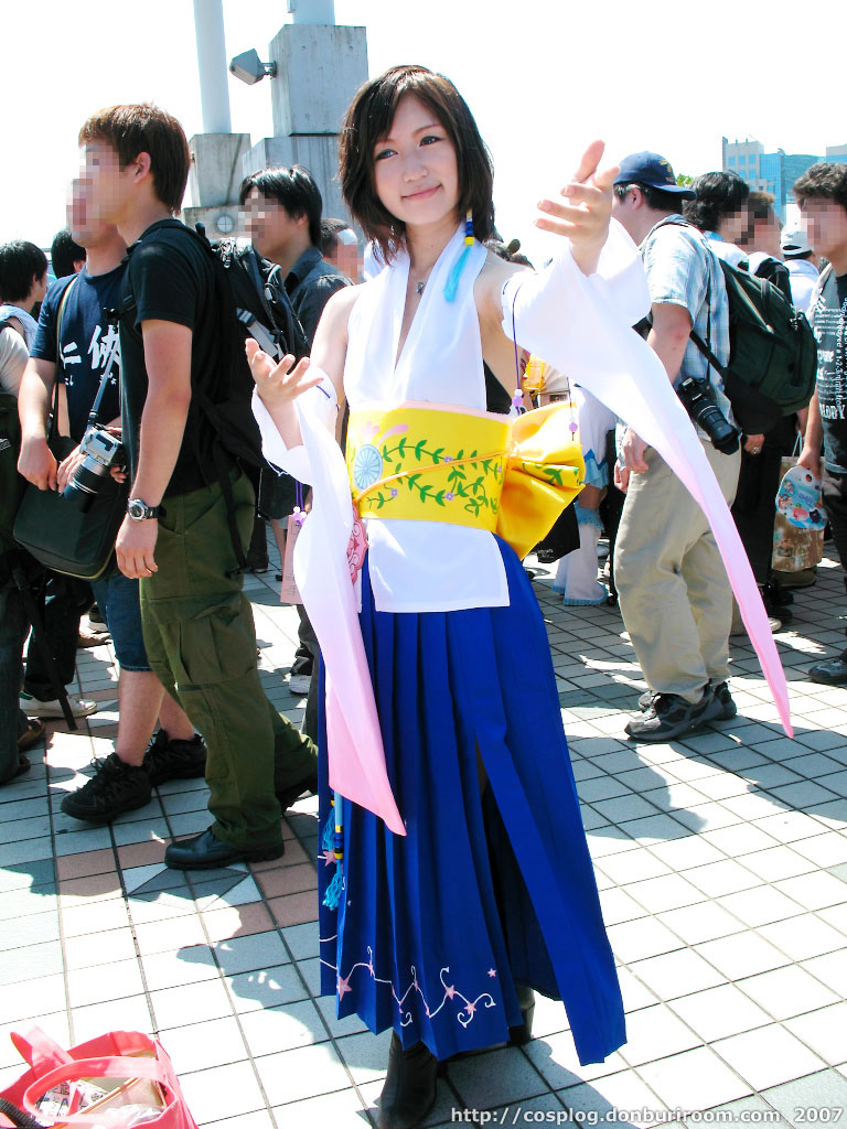 yuna, final fantasy, final fantasy x, photo (medium), boots, cosplay, detached sleeves, robe, saeki tsukahisa