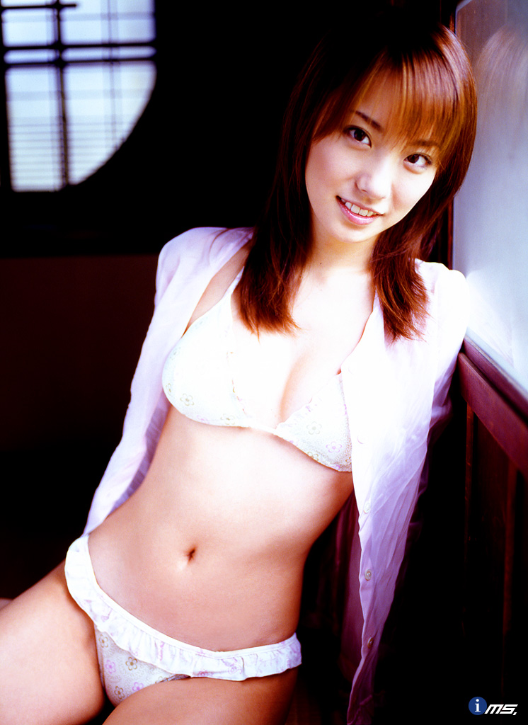 yamamoto azusa, photo (medium), babydoll, bra, lingerie, open clothes, open shirt, panties, shirt, underwear