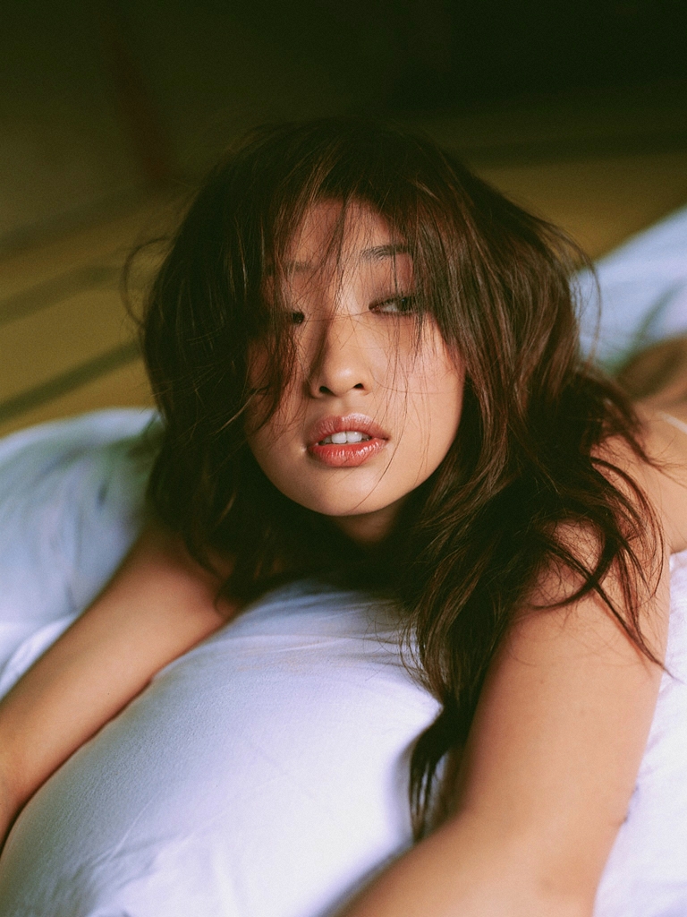 ando sayaka, photo (medium), tagme, bed, bra, lingerie, sleepy, underwear