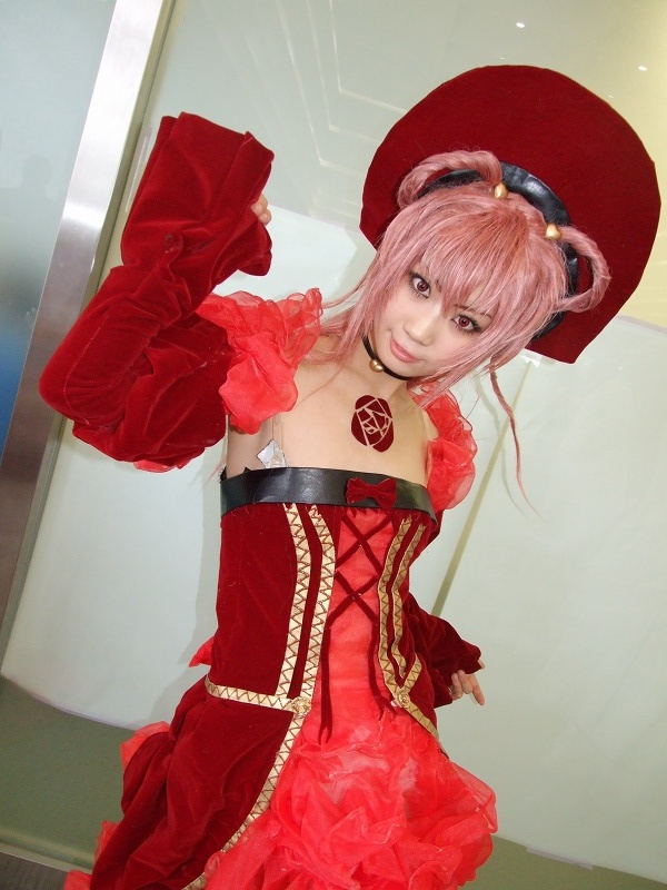 another blood, demonbane, photo (medium), braid, cosplay, dress, frills, gown, izaki nokoru, pink hair
