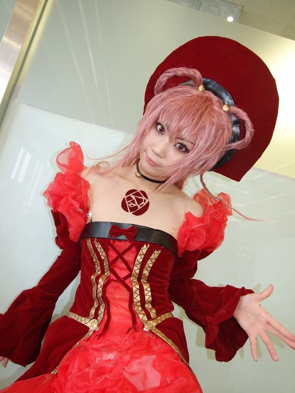 another blood, demonbane, photo (medium), braid, cosplay, dress, frills, gown, izaki nokoru, pink hair