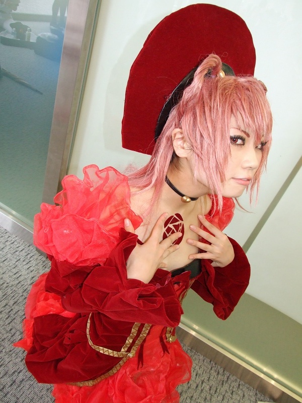 another blood, demonbane, photo (medium), braid, cosplay, dress, frills, gown, izaki nokoru, pink hair