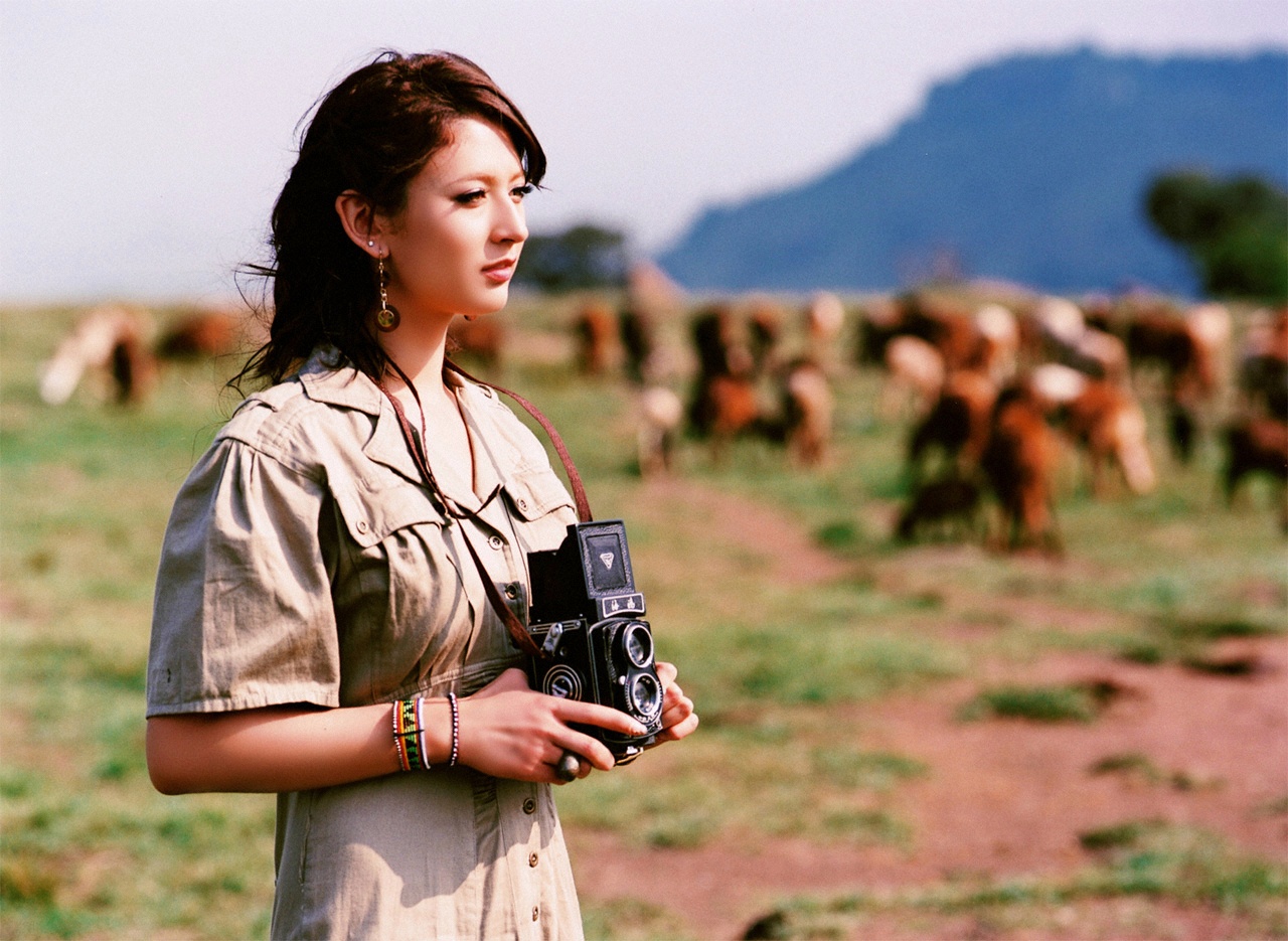 leah dizon, photo (medium), africa, camera, dress, goats, kenya
