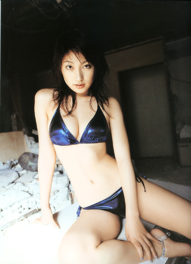 kumada yoko, photo (medium), tagme, 7 days 7 colors, bikini, side-tie bikini bottom, swimsuit