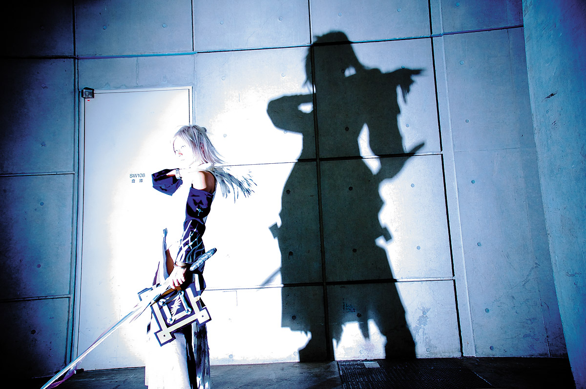 yukiya, calintz, magna carta, silver hair, photo (medium), cosplay, robe, sword, weapon, wings