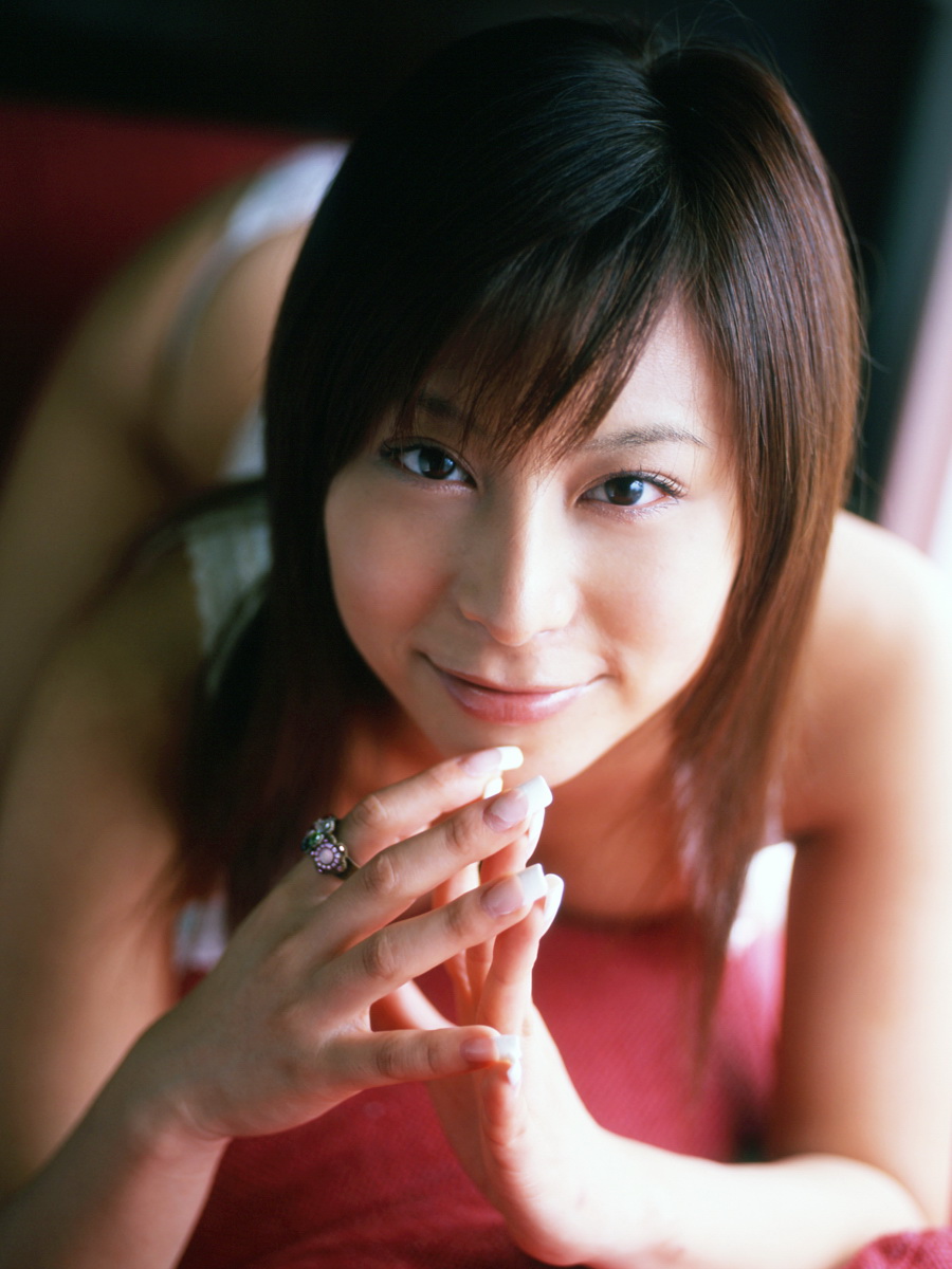 inagaki mika, highres, photo (medium), bikini, open clothes, open shirt, shirt, swimsuit, tank top