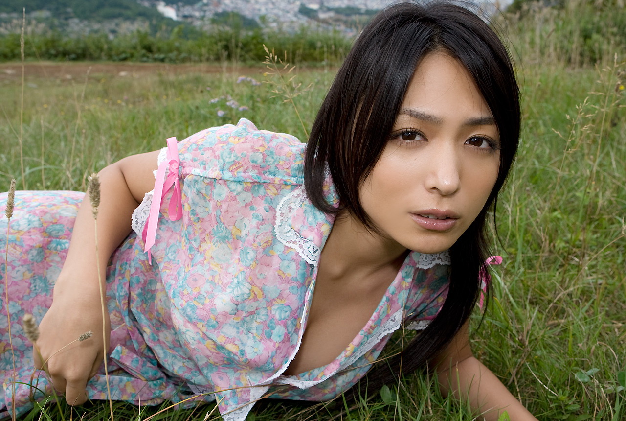 kawamura yukie, photo (medium), tagme, dress, field, sundress