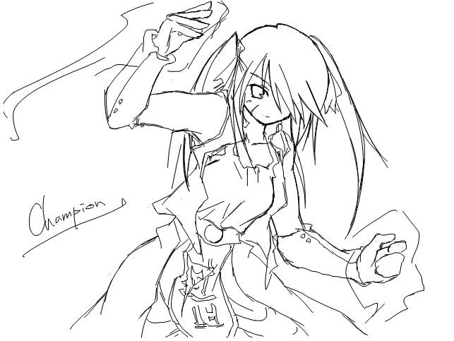 kaminagi (kaminagi-tei), champion (ragnarok online), ragnarok online, 1girl, belt, buckle, clenched hand, dress, female focus, fighting stance, fire, gloves, greyscale, hair over one eye, loincloth, long hair, looking at viewer, magic, monochrome, simple background, solo, very long hair, white background