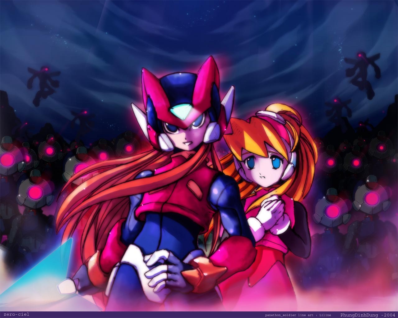 ciel (mega man), zero (mega man), capcom, mega man (series), mega man zero (series), tagme, night