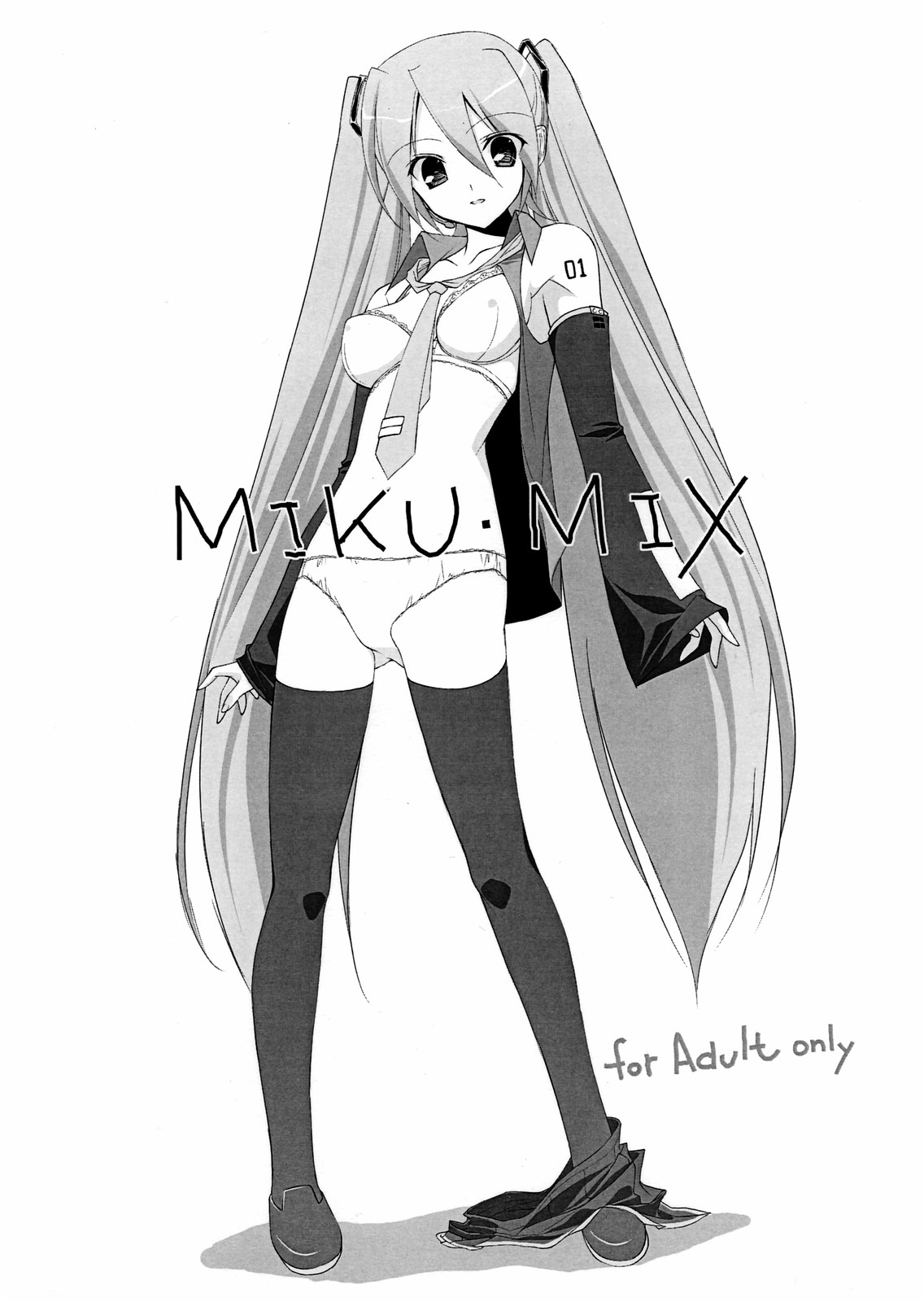 fumio (ura fmo), hatsune miku, vocaloid, highres, bra, headphones, lingerie, panties, simple background, twintails, underwear, undressing