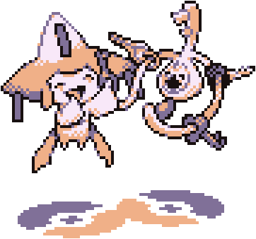 jirachi, klefki, nintendo, pokemon, commentary request, lowres, closed eyes, floating, gen 3 pokemon, gen 6 pokemon, happy, laughing, legendary pokemon, monochrome, mythical pokemon, no humans, open mouth, pixel art, pokemon (creature), red-gpk, shadow