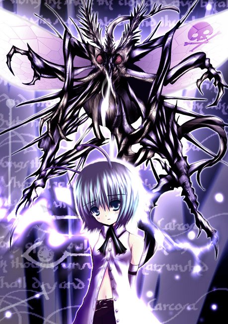 hadakamieru, wriggle nightbug, touhou, 1girl, antennae, bug, female focus, navel, solo