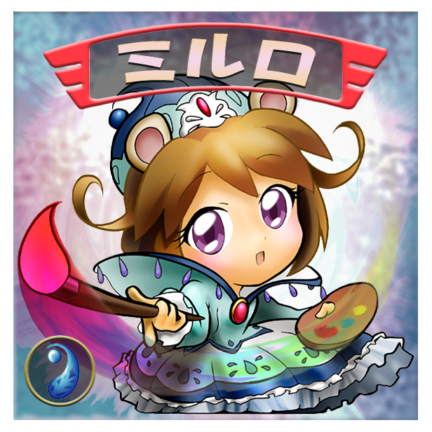 miruro, fushigiboshi no futago hime, 00s, 1girl, art brush, female focus, paint palette, paintbrush, solo