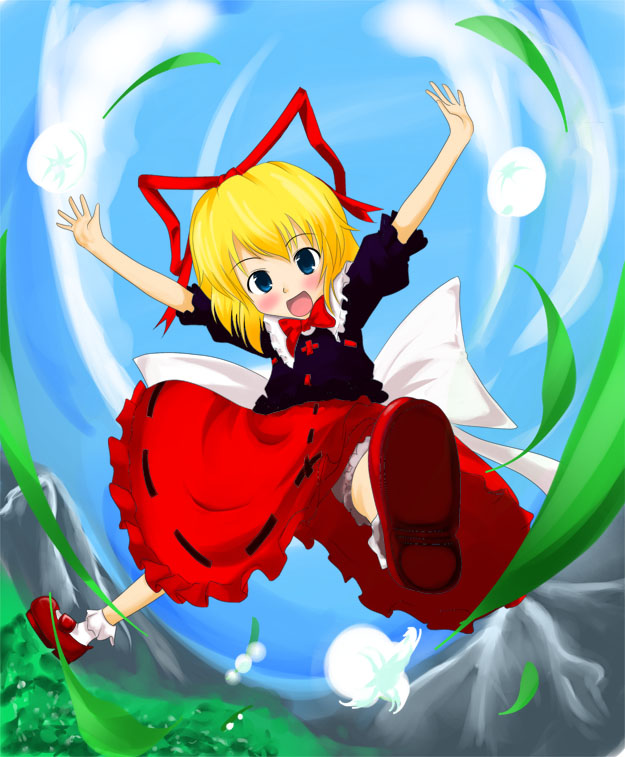 takuma (akutaku), medicine melancholy, touhou, bad id, bad pixiv id, 1girl, blonde hair, blue eyes, female focus, solo