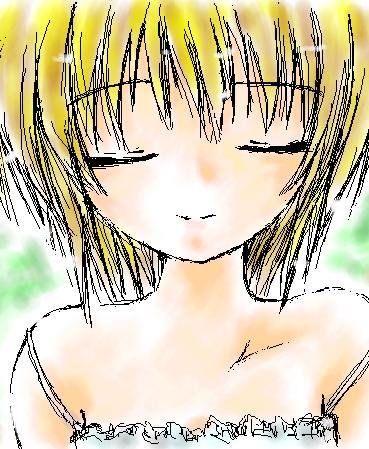 ayaaiserio, lunasa prismriver, touhou, lowres, 1girl, blonde hair, closed eyes, female focus, portrait, solo