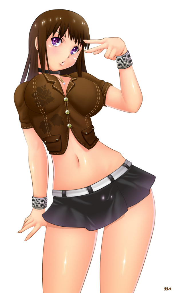 tagme, brown hair, long hair, purple eyes, skirt