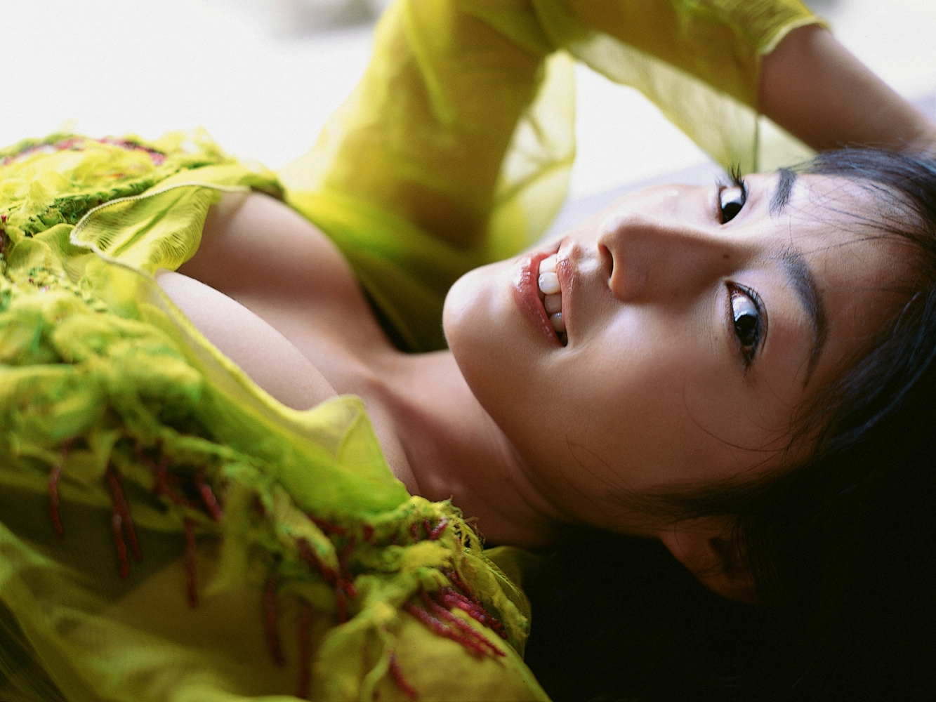 sato hiroko, ysweb vol 32, photo (medium), tagme, blouse, breasts, cleavage, shirt, smile