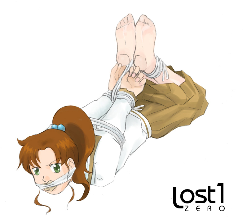 lost1zero, kino makoto, bishoujo senshi sailor moon, bdsm, bondage, brown hair, gag, green eyes, pantyhose, ponytail