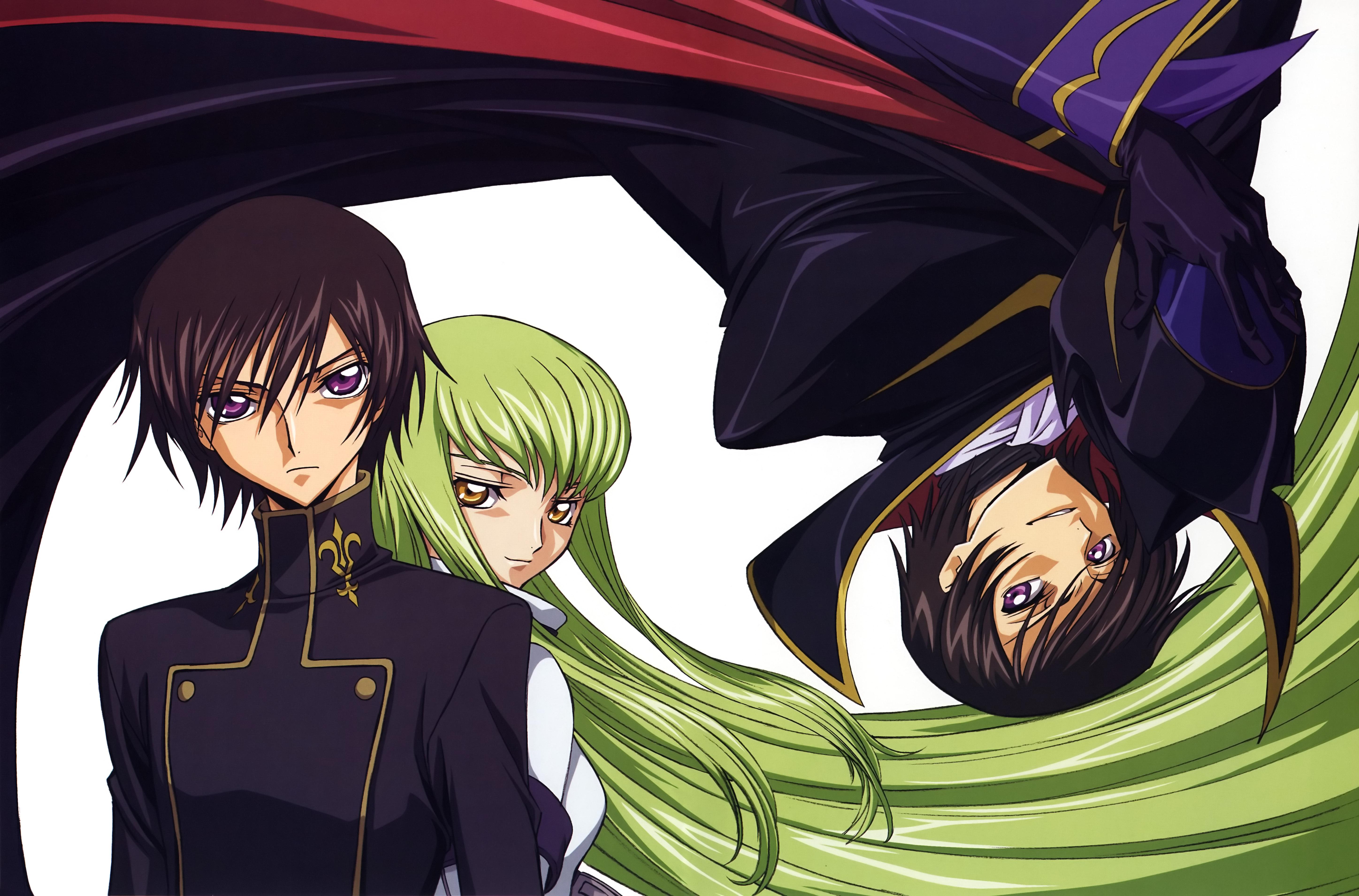 c.c., lelouch vi britannia, code geass, absurdres, highres, 00s, cape