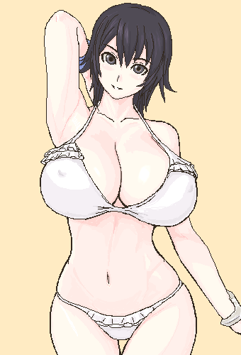 tsuzuki shiori, witchblade, artist request, lowres, 00s, 1girl, bikini, bra, breasts, female focus, huge breasts, large breasts, lingerie, oekaki, panties, solo, swimsuit, underwear, white bikini, white bra, white panties