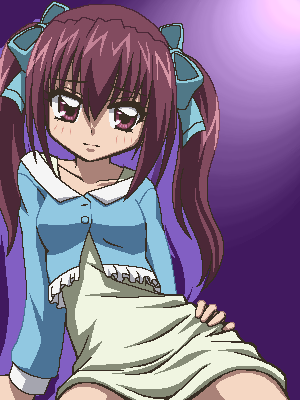 awa, lowres, 1girl, female focus, jaggy lines, oekaki, purple eyes, solo, twintails