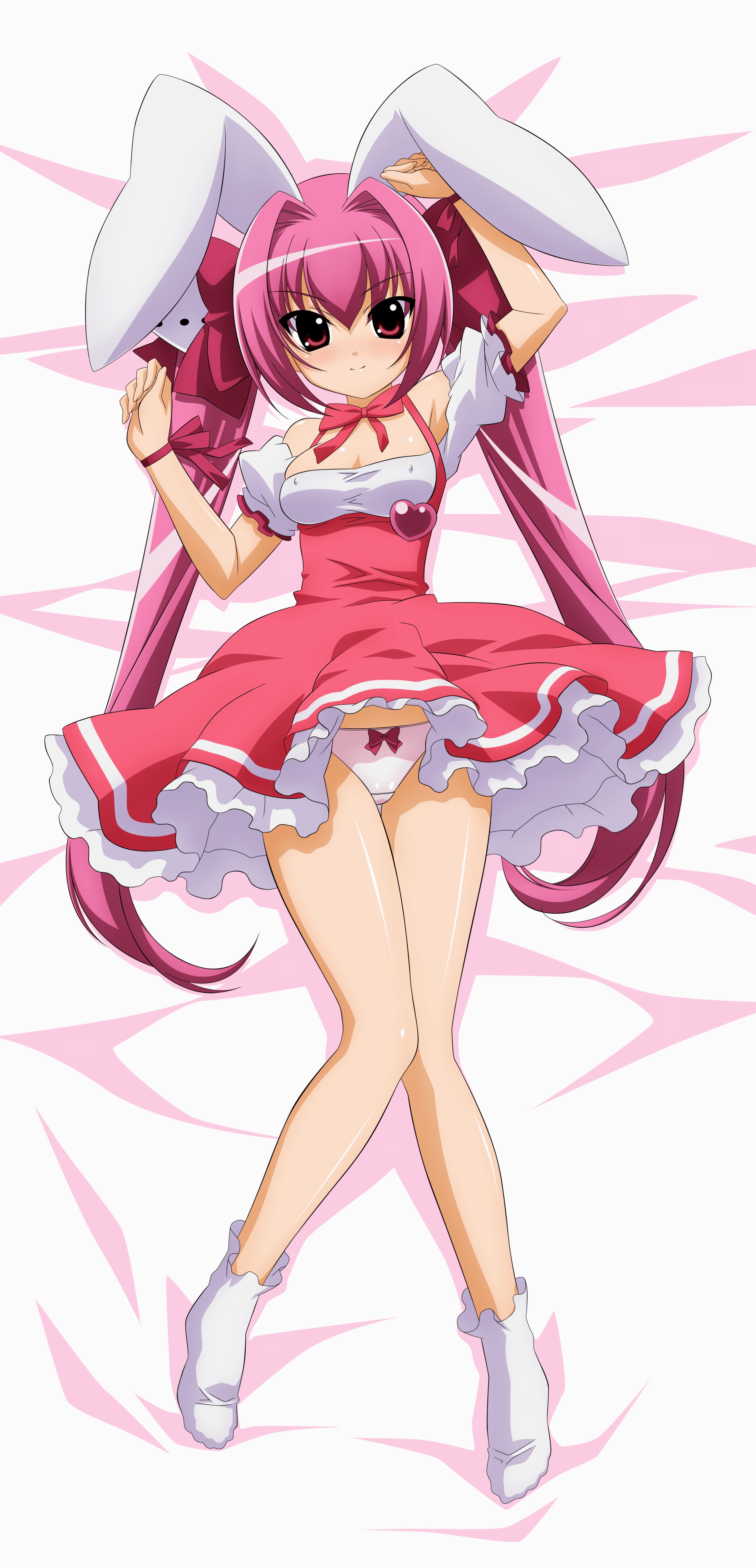 usada hikaru, di gi charat, absurdres, highres, tagme, 1girl, animal ears, breasts, female focus, panties, solo, underwear