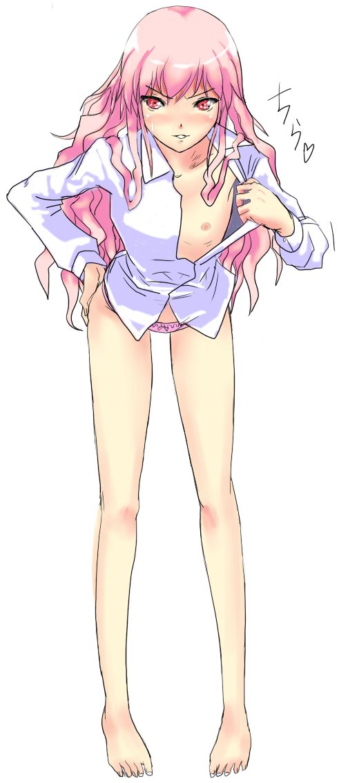 amiba48, louise francoise le blanc de la valliere, zero no tsukaima, artist request, bad id, bad pixiv id, 00s, 1girl, bad anatomy, bad feet, barefoot, feet, female focus, flat chest, loli, long hair, open clothes, open shirt, pink hair, poorly drawn, shirt, solo