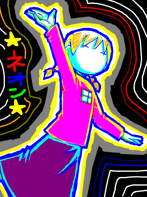 madotsuki, yume nikki, 1girl, braid, female focus, pink shirt, purple skirt, shirt, skirt, solo, tegaki, twin braids