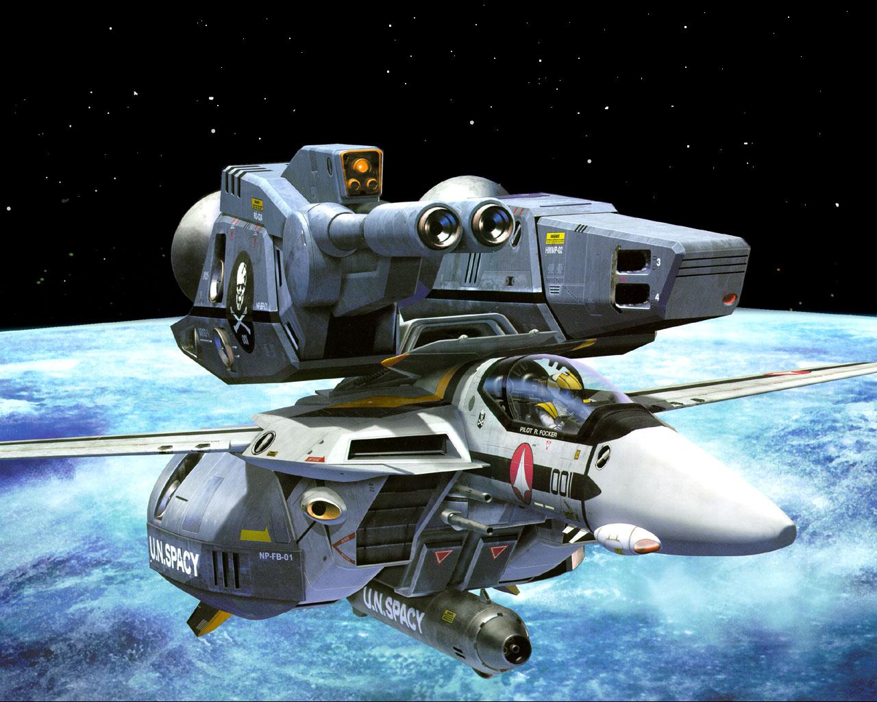tenjin hidetaka, roy focker, vf-1, vf-1 strike, choujikuu yousai macross, macross, macross: do you remember love?, 1980s (style), 1boy, aircraft, airplane, fighter jet, flying, jolly roger, mecha, military, military vehicle, oldschool, realistic, retro artstyle, robot, science fiction, skull and crossbones, skull squadron, space, spacecraft, starfighter, vehicle focus