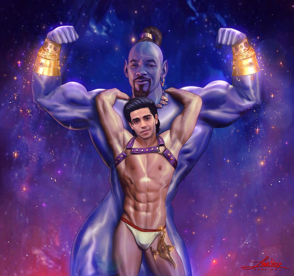 Rule34 – If it exists, there is porn of it / zane nox, aladdin (character), genie (aladdin), mena massoud, will smith / 912