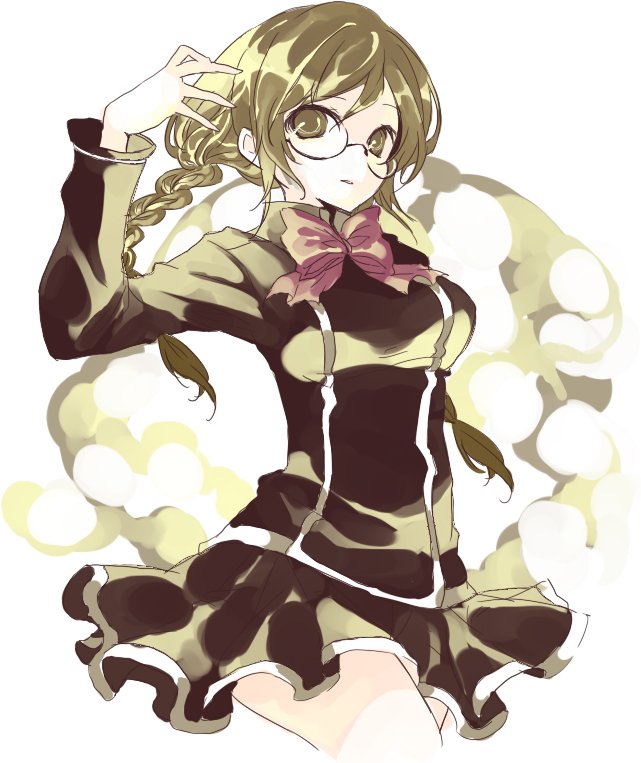 k (li), clala, quiz magic academy, bad id, bad pixiv id, 1girl, female focus, glasses, solo