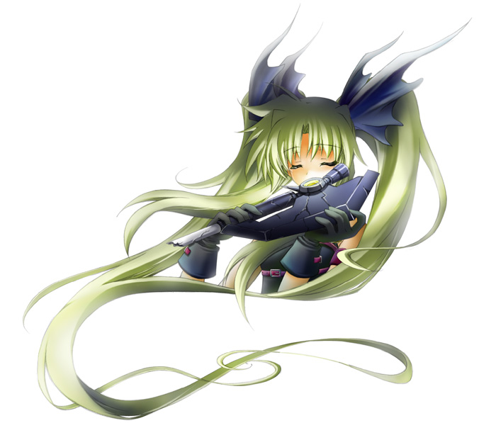 aoi wakusei, bardiche (nanoha), fate testarossa, lyrical nanoha, mahou shoujo lyrical nanoha, 00s, 1girl, blonde hair, broken, female focus, long hair, solo, very long hair