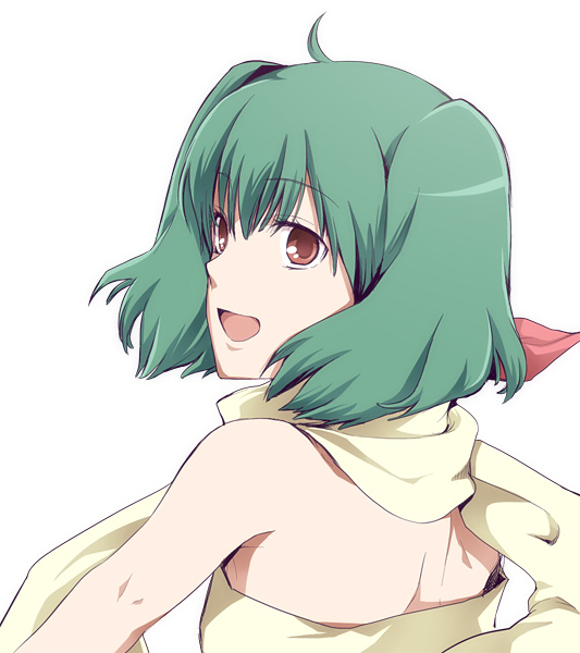 mitsuru (mitsu5), ranka lee, macross, macross frontier, bad id, bad pixiv id, 00s, green hair, scarf, solo