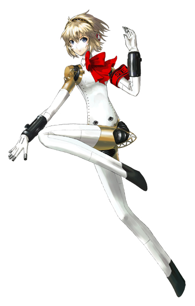 omai terasu, aigis (persona), atlus, persona, persona 3, android, blonde hair, blue eyes, solo