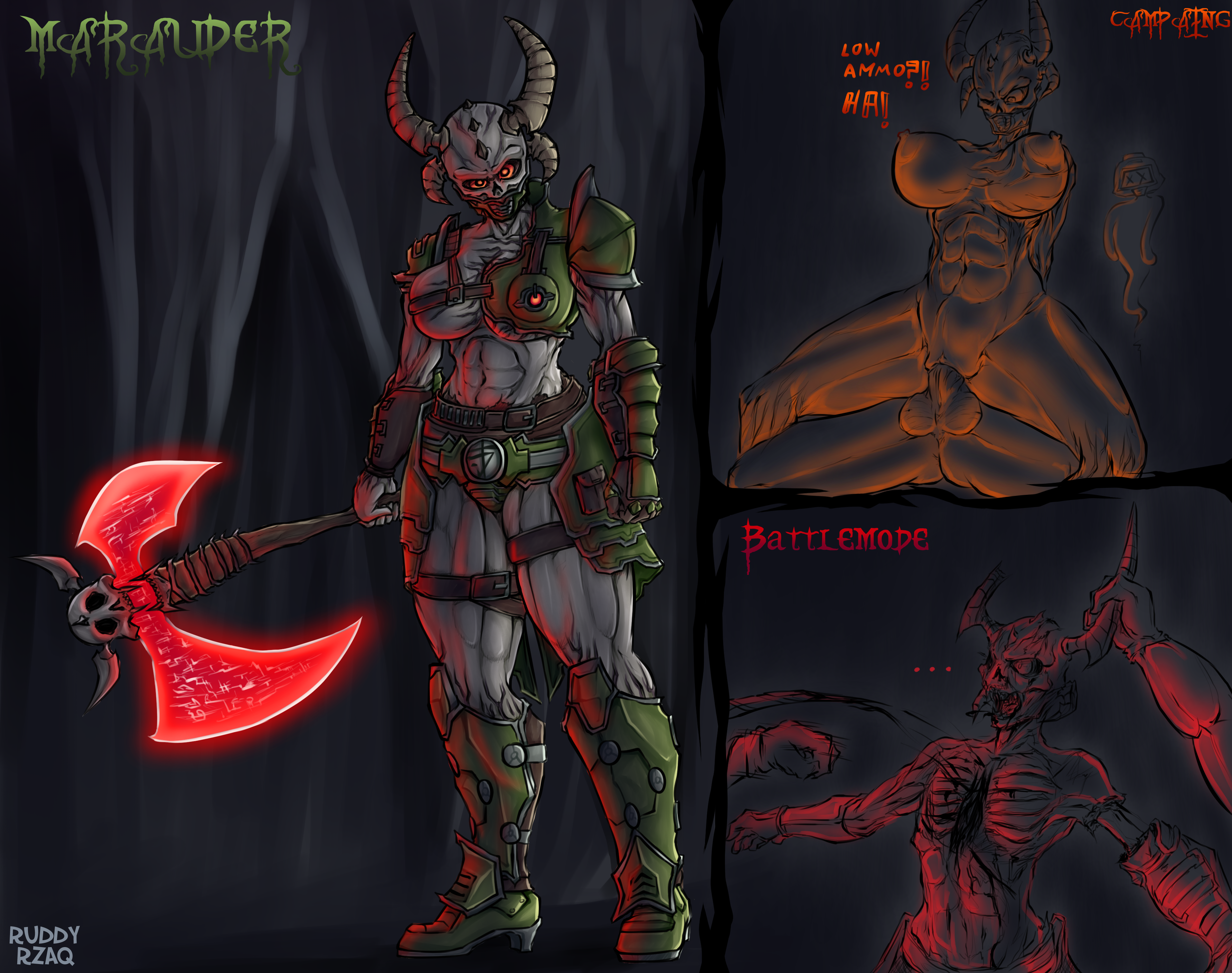 Rule34 – If it exists, there is porn of it / ruddyrzaq, doomguy, marauder (doom) / 1475