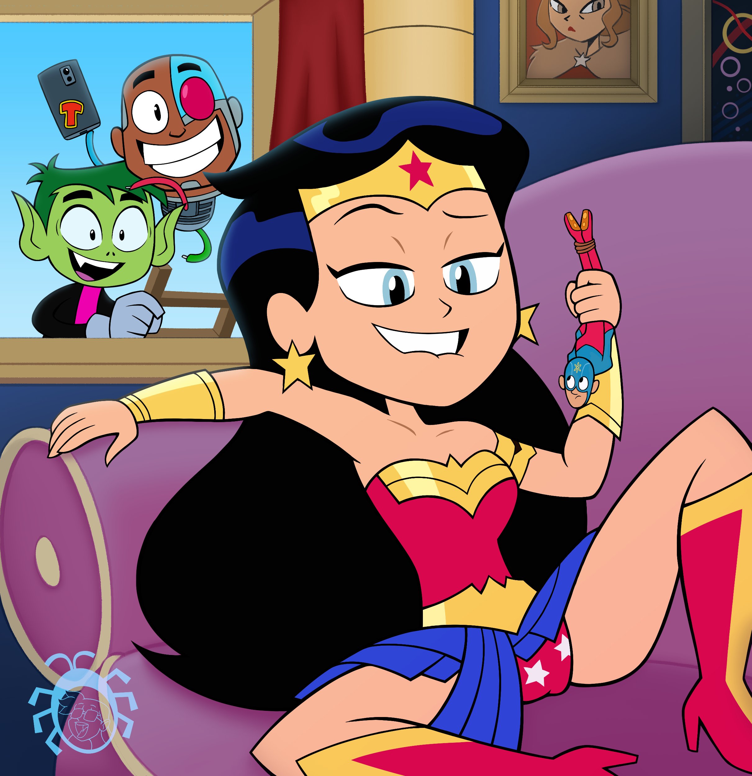 Rule34 – If it exists, there is porn of it / spunkbug, atom, beast boy, cyborg (dc), wonder woman / 1910