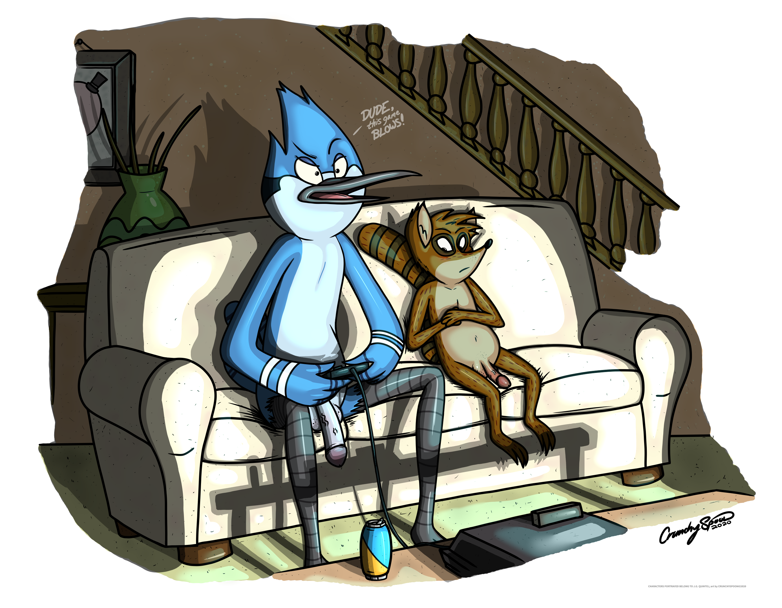 Rule34 – If it exists, there is porn of it / lighting, mordecai (regular show), rigby (regular show), ringtail / 2767