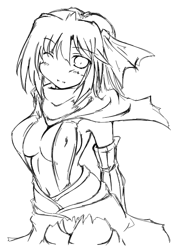 kaminagi (kaminagi-tei), assassin cross (ragnarok online), ragnarok online, elbow gloves, gloves, greyscale, monochrome, solo, thighhighs