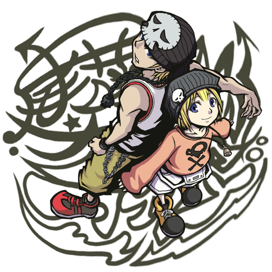 tealfrosty, bito daisukenojo, bito raimu, subarashiki kono sekai, 1boy, 1girl, beanie, blonde hair, blue eyes, hat, jewelry, necklace, smile