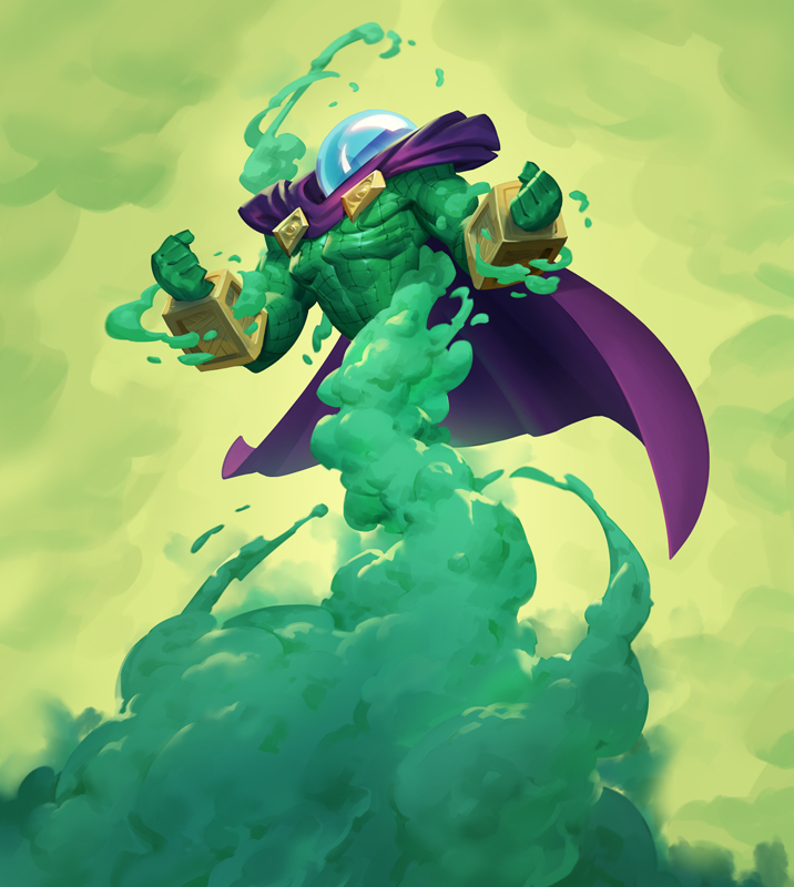 max grecke, mysterio, marvel, marvel snap, spider-man (series), official art, above clouds, blue cape, blue scarf, blue shirt, bodysuit, bracelet, cape, clenched hand, clenched hands, cloud, cloudy sky, dynamic pose, fishbowl helmet, floating, flying, green bodysuit, helmet, jewelry, levitation, male focus, mask, muscular, muscular male, scarf, shirt, sky, smoke, smoke trail, solo focus, spandex, superhero costume