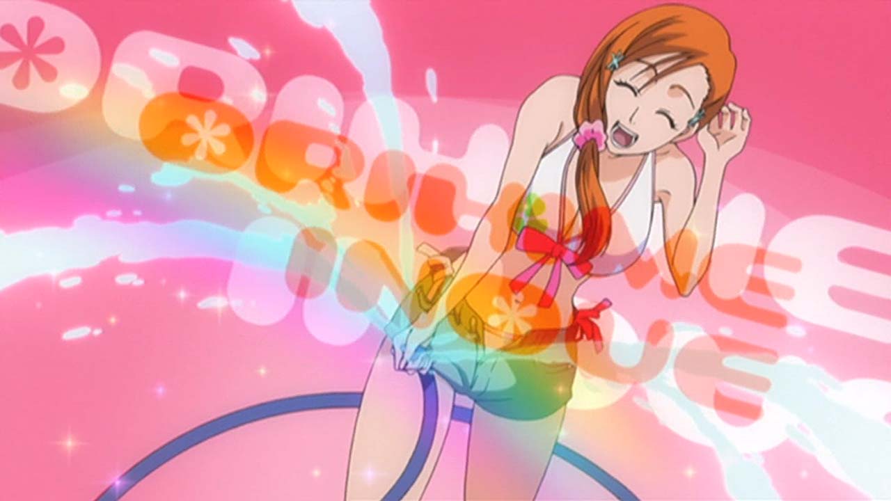 inoue orihime, bleach, tagme, 00s, orange hair, swimsuit
