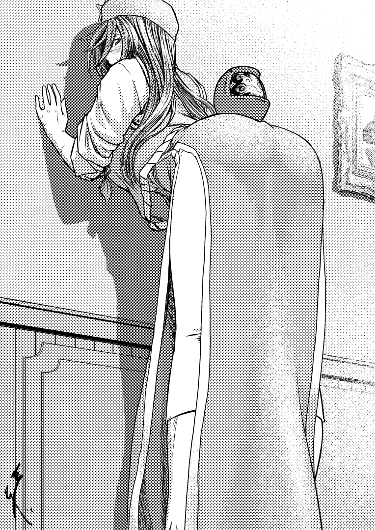 koyubi (littlefinger1988), hong meiling, touhou, 1girl, against wall, ass, bent over, beret, china dress, chinese clothes, daruma doll, dress, greyscale, hat, long hair, monochrome, sleeves rolled up, solo