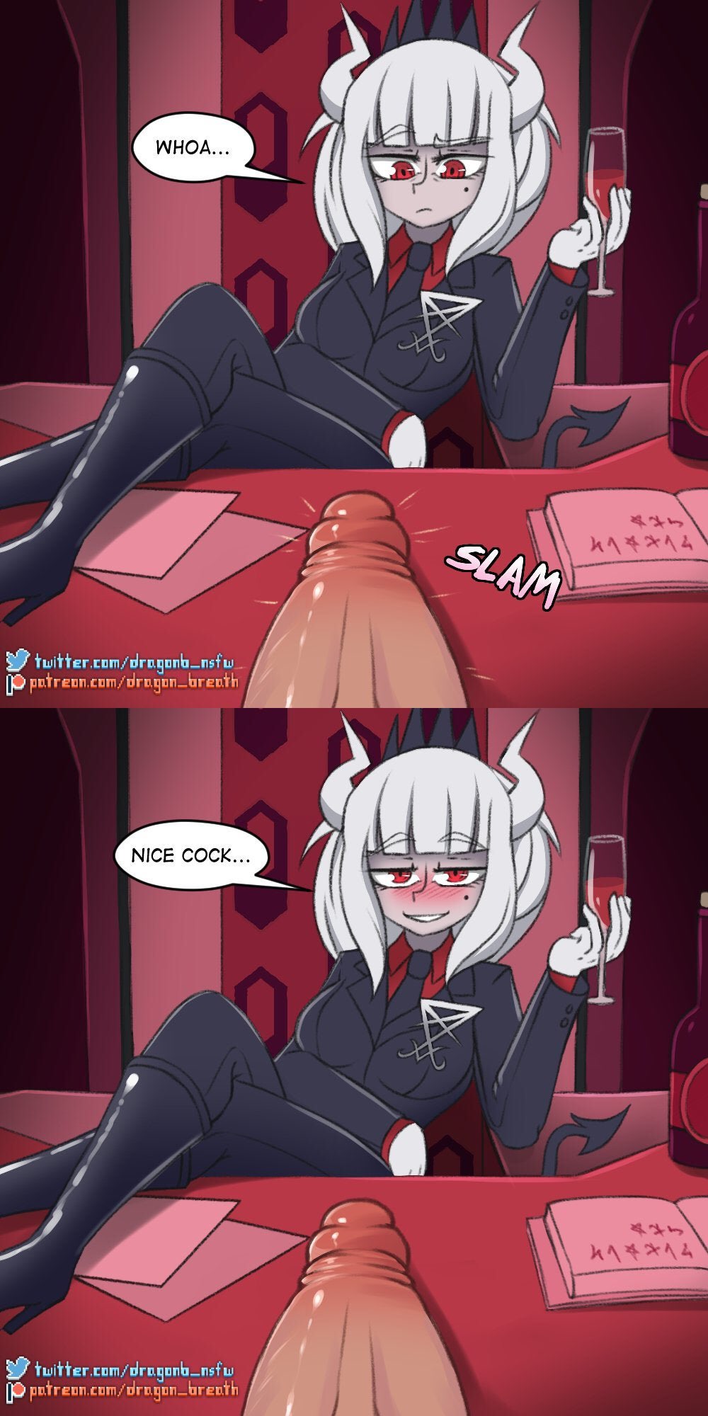 Rule34 – If it exists, there is porn of it / dragon breath, lucifer (helltaker) / 3714