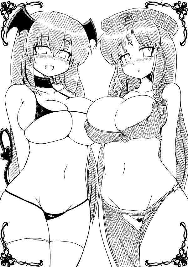 Rule34 – If it exists, there is porn of it / okiraku nikku, okirakunikku, hong meiling, koakuma / 3847