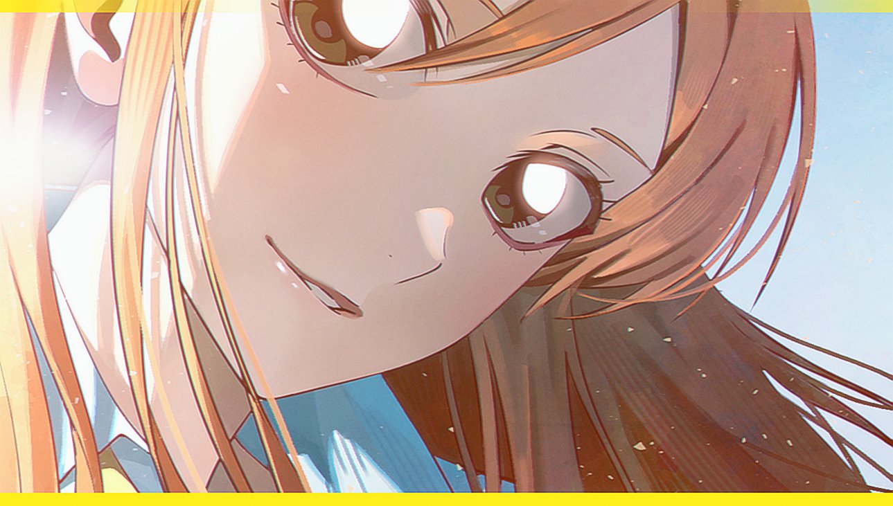 n (nauki 11), inoue orihime, bleach, commentary, symbol-only commentary, 1girl, brown eyes, close-up, collared shirt, hair between eyes, karakura high school uniform, light blush, long hair, looking at viewer, orange hair, parted lips, school uniform, shirt, solo, sunlight, upper body, white shirt
