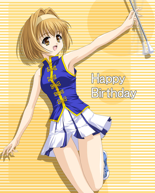 masakichi (crossroad), kaho (sister princess), sister princess, baton, 00s, 1girl, cheerleader, female focus, majorette, solo, twirl baton